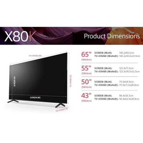 TELEVISIÓN DLED 43 SONY KD43X80L SMART TV 4K UHD 2023 