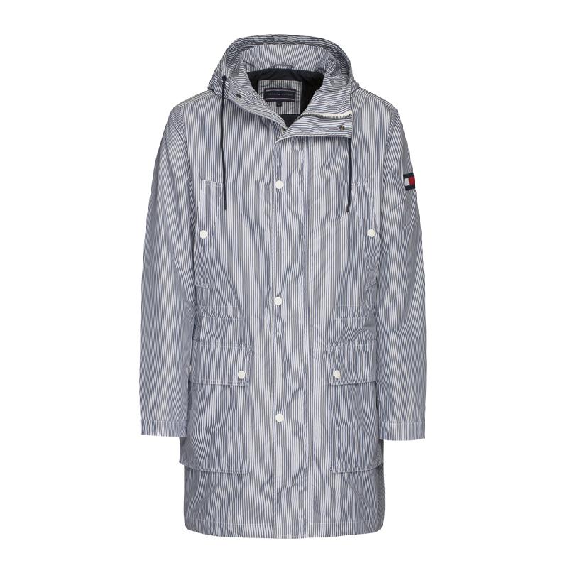 tommy hilfiger stripe parka