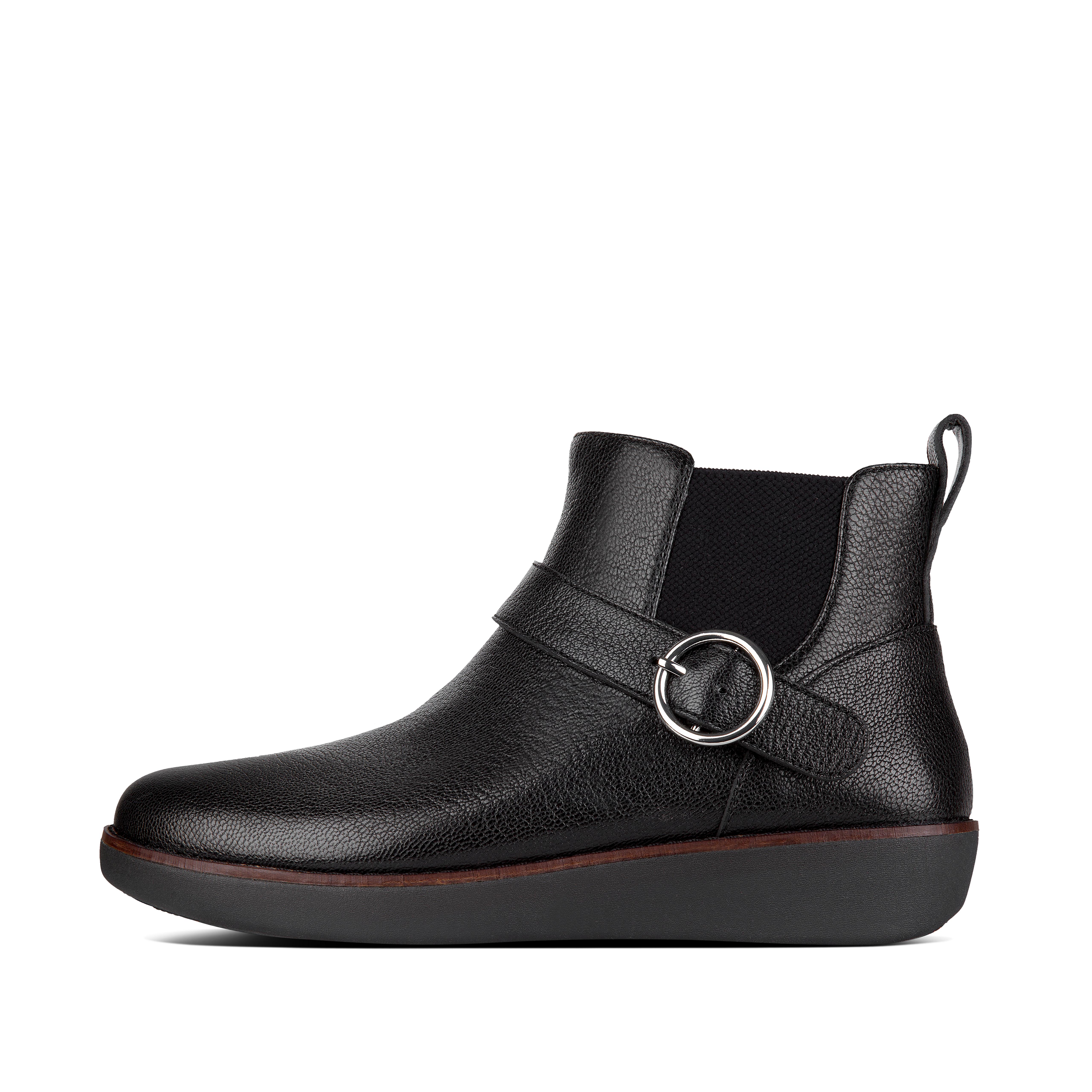 Looking for Chelsea boots with a smart edge? Then check these out. Shiny statement buckles, sleek design lines and tumbled leather uppers ramp up the sophistication. Yet they're soft to pull on and, thanks to our amazing Supercom FF midsoles, you'll feel like you're wearing your favourite sneakers.