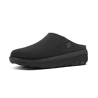 FitFlop Shuv Leather Clogs Black Official FitFlop Store