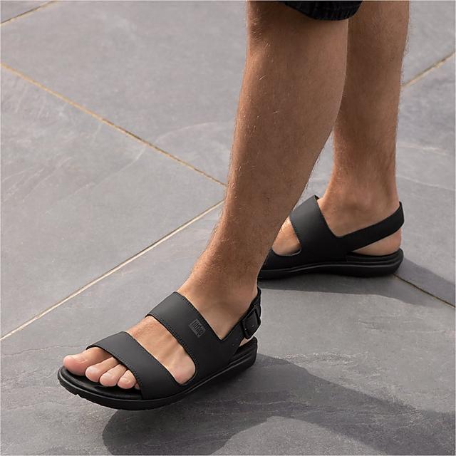 Fitflop Mens water-resistant neoprene back-strap sandals with adjustable straps in black