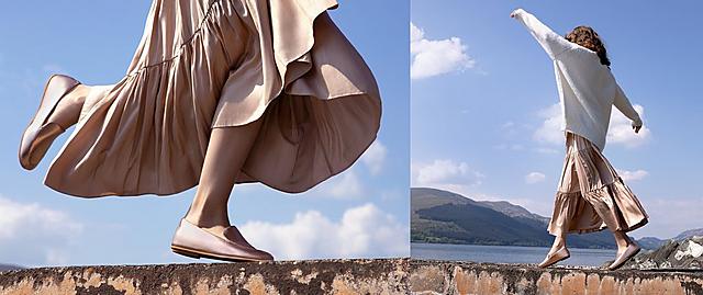 Fitflop metallic Lena loafers in rose gold.
