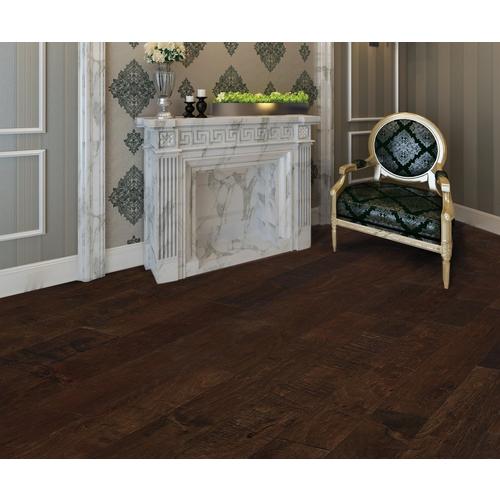 Cocoa Brown Maple Hand Scraped Locking Engineered Hardwood 3 8in