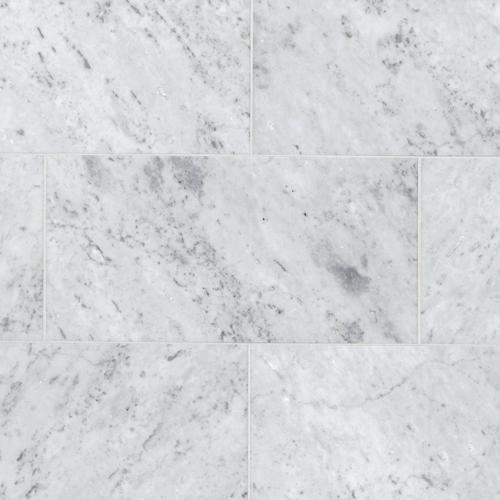 Bianco Carrara Honed Marble Tile 12 X 24 100100981 Floor And