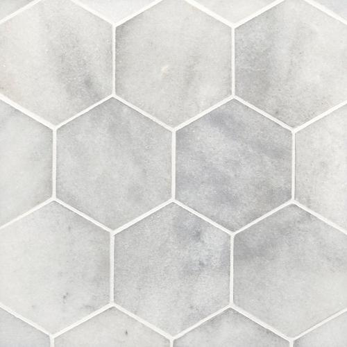 Carrara Milano Hexagon Marble Mosaic 8 X 10 100104942 Floor