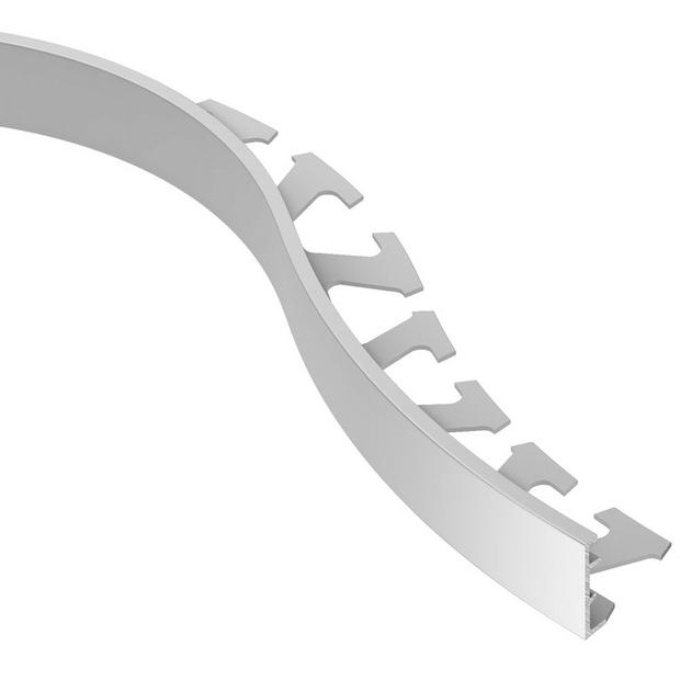 Schluter Schiene Radius Edge Trim 9 16in Aluminum Satin 9 16in