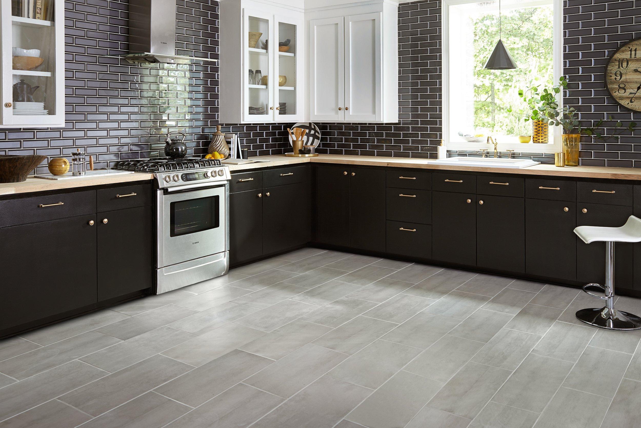 light gray kitchen backsplash ceramic tile