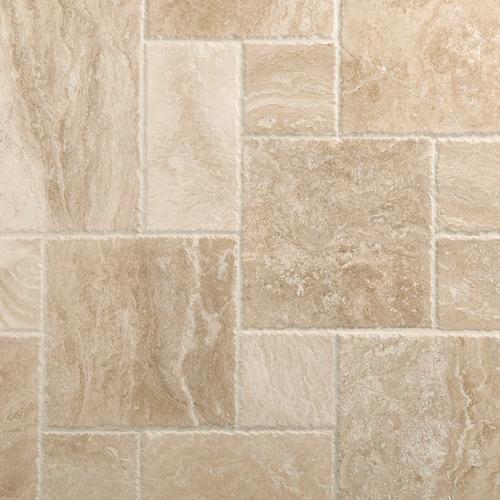 Cascade Cream Brushed Chiseled Travertine Tile 8 X 8 100189604