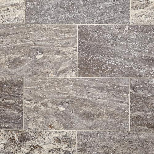 Aqua Silver Vein Cut Travertine Tile 12 X 24 100213099 Floor