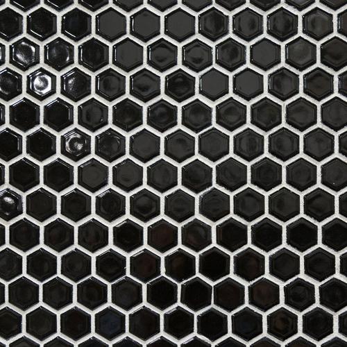 Black Hexagon Porcelain Mosaic 11 X 12 100230812 Floor And Decor