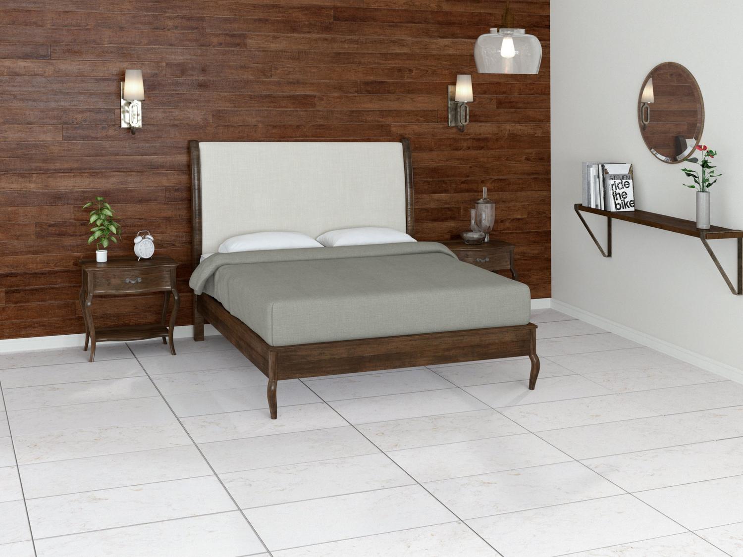 Bedroom Gallery Floor Decor Rooms Bedroom 0 Golden Hickory Smooth Engineered Hardwood Carrara Matte Gray Porcelain Tile
