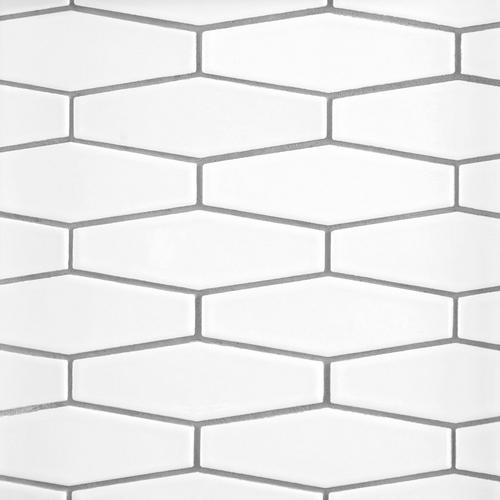 White Hexagon White Body Ceramic Tile 12 X 14 100301712