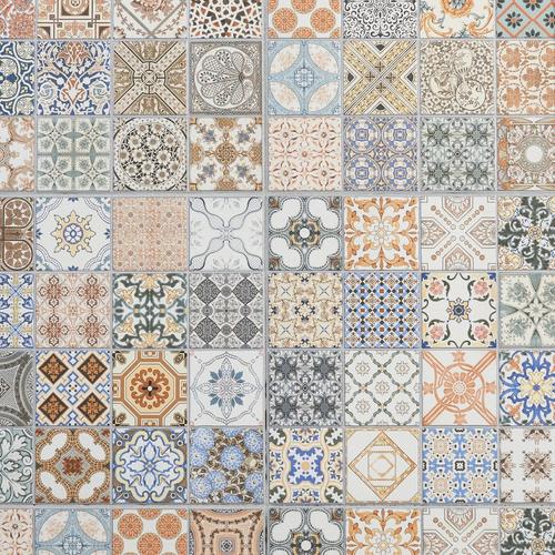 Provenzia Decorative Mix Pattern Porcelain Tile 18 X 18