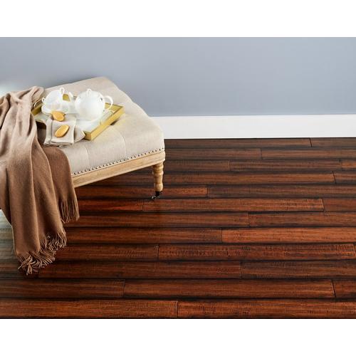 Rustic Brown Hand Scraped Locking Stranded Engineered Bamboo 3 8in X 5in 100426063 Floor And Decor