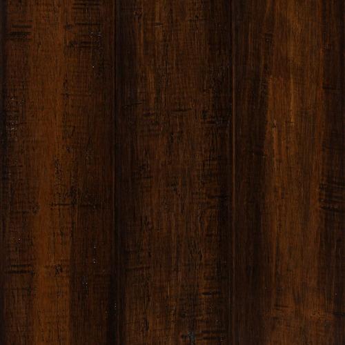 Eco Forest Rustic Brown Hand Scraped Locking Stranded Engineered Bamboo