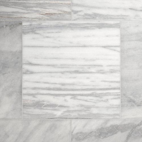 Aurora White Polished Marble Tile 24 X 24 100435817 Floor