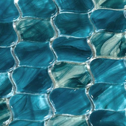 Marina Del Ray Arabesque Glass Mosaic 8 X 10 100463090 Floor