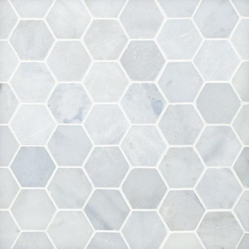 Blue Forest Hexagon Polished Marble Mosaic 12 X 12 100464809 Floor And Decor