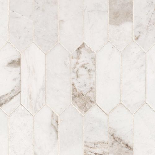 Bianco Orion Picket Marble Mosaic 12 X 15 100464817 Floor