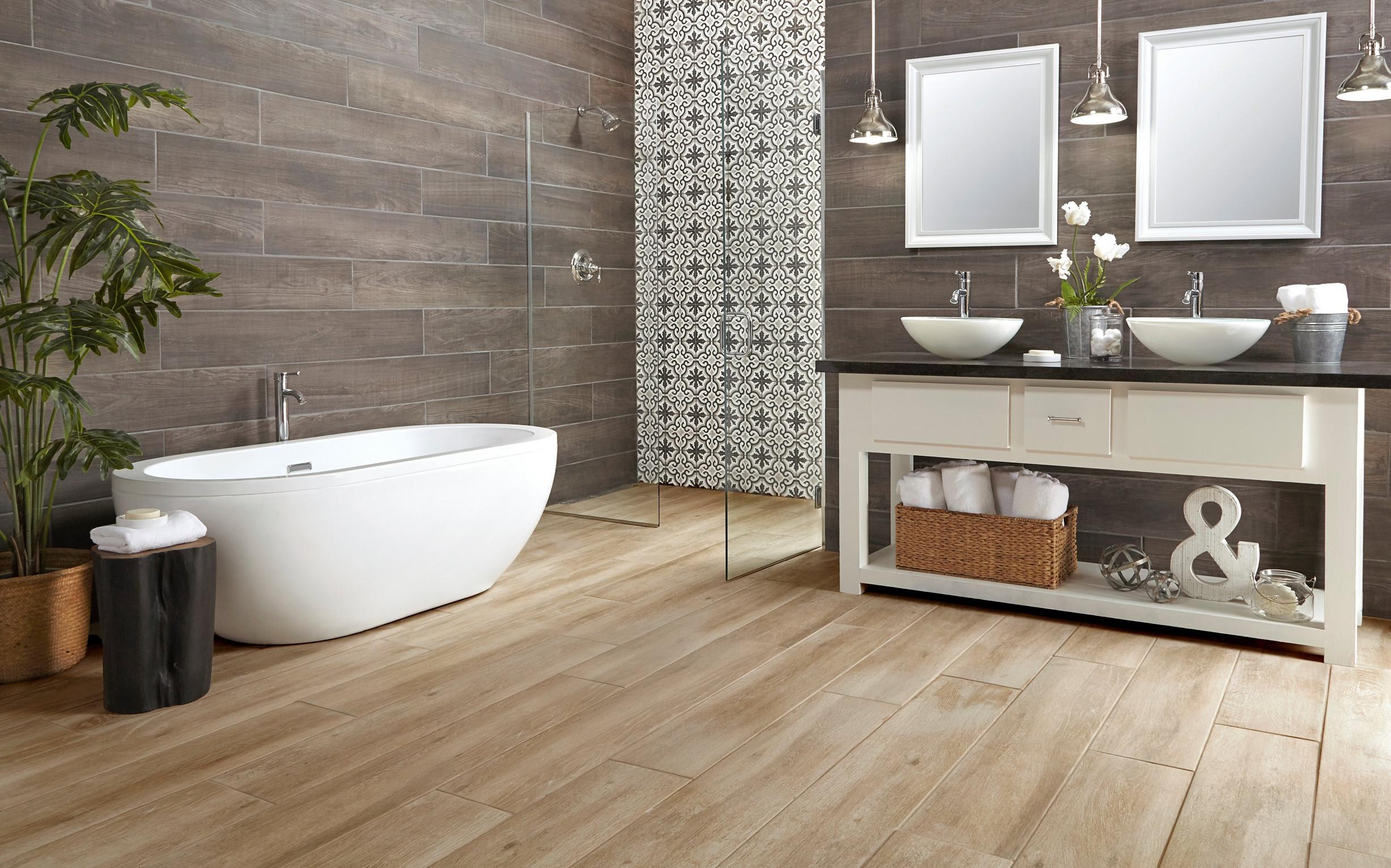 15 Ideas For Wood Floors In Bathrooms