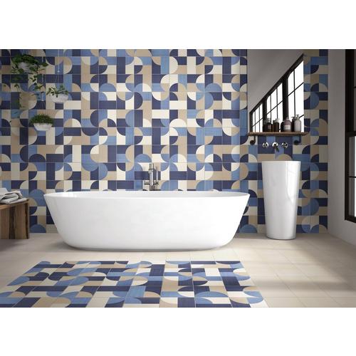Moon Decorative Blue Porcelain Tile 17 X 17 100505346 Floor