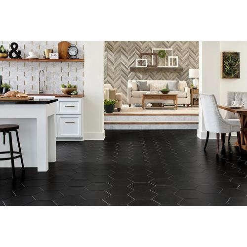 Opal Black Hexagon Porcelain Tile 11 X 13 100505361 Floor