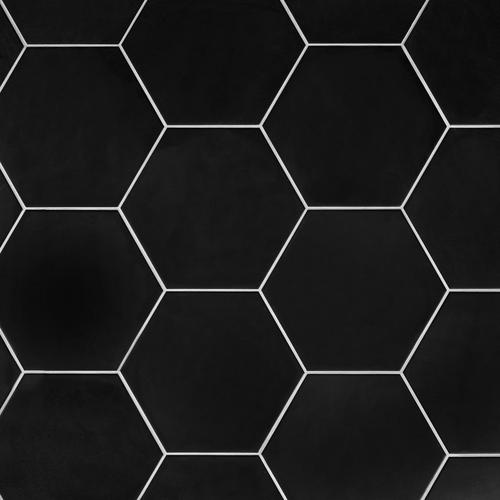 Opal Black Hexagon Porcelain Tile 11 X 13 100505361 Floor