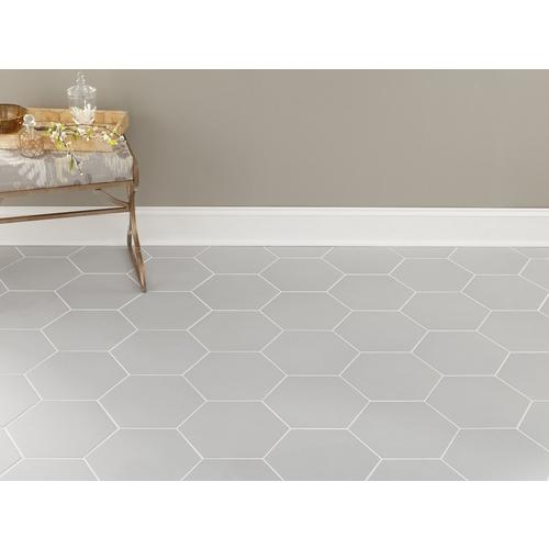 Opal Gray Hexagon Porcelain Tile 11 X 13 100505387 Floor And