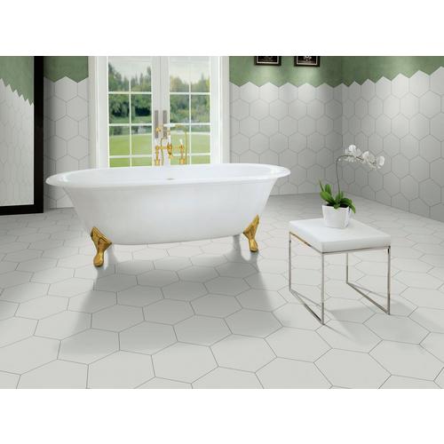 Opal Gray Hexagon Porcelain Tile 11 X 13 100505387 Floor And