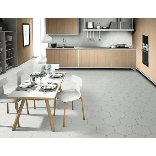 Opal Gray Hexagon Porcelain Tile 11 X 13 100505387 Floor And Decor