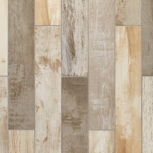Avalon Pier Multi Color Wood Plank Porcelain Tile 6 X 36
