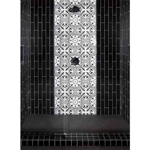 Unglazed Charcoal Penny Porcelain Mosaic 12 X 12 100465335