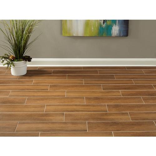 Carson Walnut Wood Plank Ceramic Tile 6 X 24 100512268 Floor And Decor