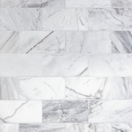 Ocean White Polished Marble Tile 6 X 12 100515386 Floor And Decor