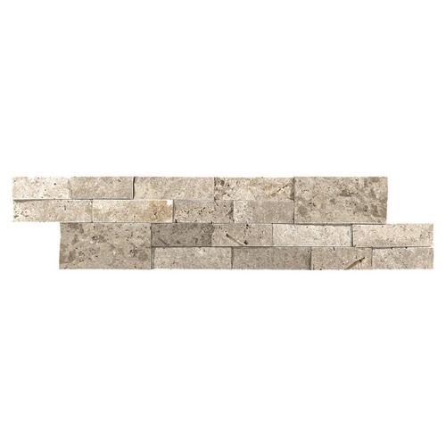 Roman Beige Splitface Travertine Panel Ledger 6 X 24 100527399
