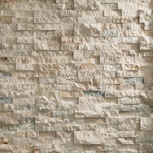 Roman Beige Splitface Travertine Panel Ledger 6 X 24 100527399
