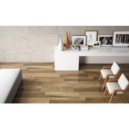 Vivenda Polished Wood Plank Porcelain Tile 10 X 40 100565779