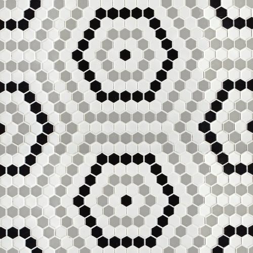Retro 1 In Hexagon Porcelain Mosaic 12 X 20 100566405 Floor And Decor