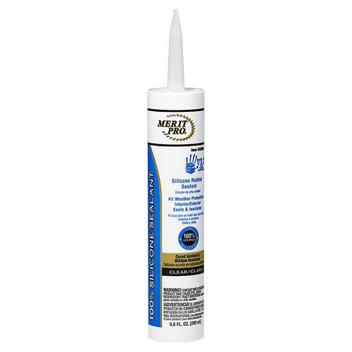Merit Pro Dynamic Clear Silicone Caulk 12 Pk 9 8 Oz