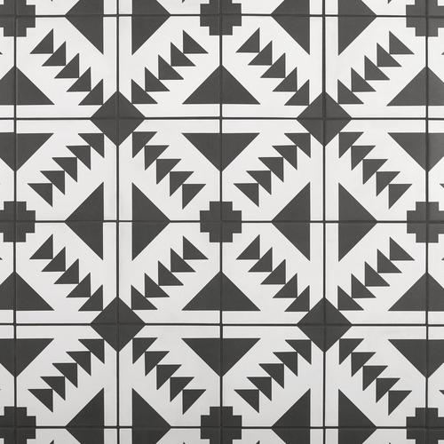 Apache Black And White Matte Porcelain Tile 8 X 8