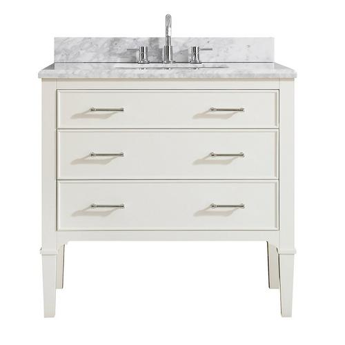 Arlington 37 In Vanity With Carrara Marble Top 22 X 37 X 35