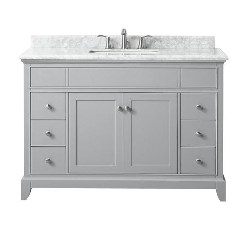 Aurora 49 In Vanity With Carrara Marble Top 22 X 49 X 35