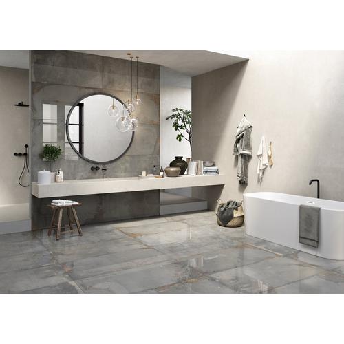 Athos Gray Polished Porcelain Tile 24 X 48 100652874 Floor And Decor