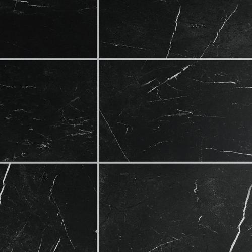 Black Marble Rigid Core Luxury Vinyl Tile Cork Back 16x32 In 100711126 Floor And Decor