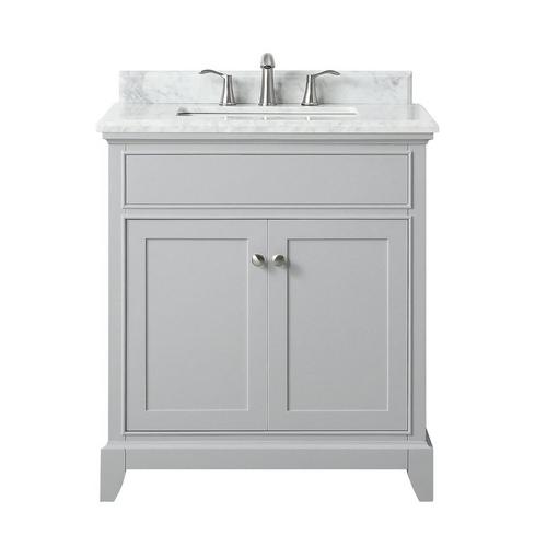 Aurora 31 In Vanity With Carrara Marble Top 31 In 100821461 Floor And Decor