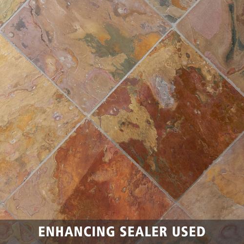 Peacock Multicolor Slate Tile 16 X 16 924100380 Floor And Decor