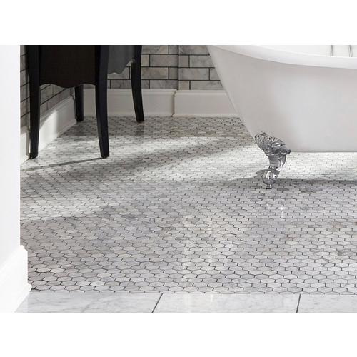 Bianco Carrara Hexagon Polished Marble Mosaic 12 X 12