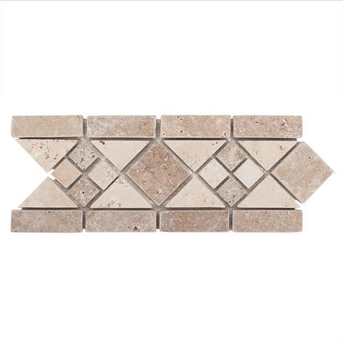 Norna Decorative Travertine Border 5 X 12 932258144 Floor
