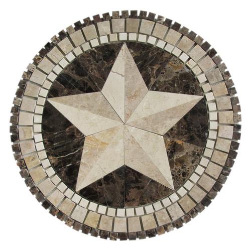 Texas Star Marble Medallion 24 X 24 935400178 Floor And Decor