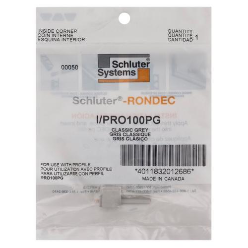 Schluter Rondec Inside Corner For 3 8in Pvc Classic Gray Rondec